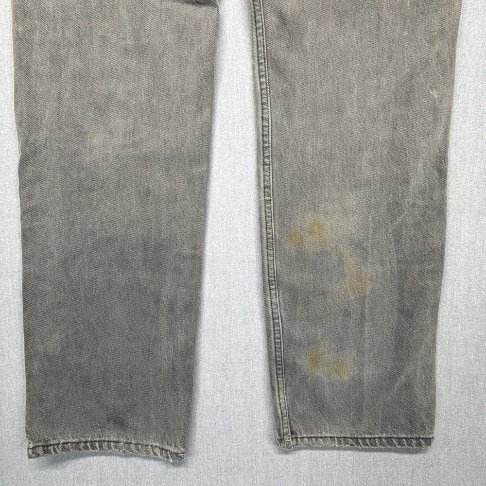 Vintage Levi's Black 501 Jeans Men's 35x34 (Fits 33x33) Made In USA Distressed - Picture 2 of 16
